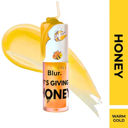 Blur India  It's Giving Honey Lip Oil, Juicy Lip Oil, Honey  - Warm Gold (5 ml)
