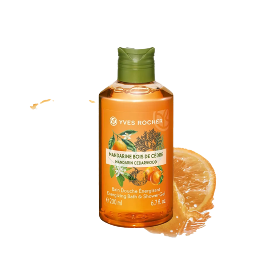 Yves Rocher Mandarin Cedarwood Energizing Bath & Shower Gel 200 ml
