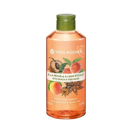 Yves Rocher Energizing Bath & Shower Gel With Peach & Star Anise 400 ml