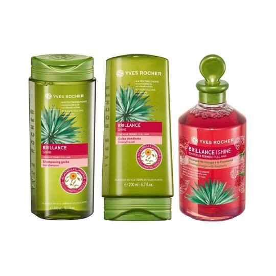 Yves Rocher Shine Shampoo, Conditioner & Rinsing Vinegar Combo
