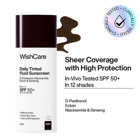 WishCare Daily Fluid Tinted Sunscreen SPF50PA++++ R304 (50 ml)