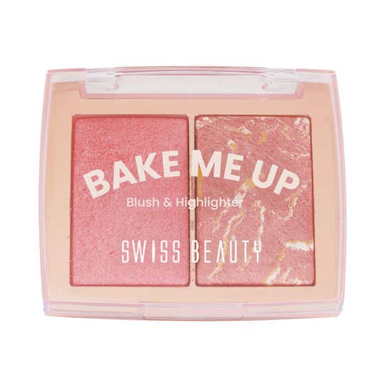 Swiss Beauty Bake Me Up Blush & Highlighter - Coral Glaze (12 g)