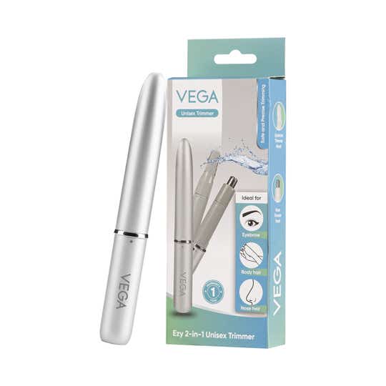 Vega EZY 2-in-1 Unisex Face Body & Nose Trimmer IPX 5 Water Resistant (VHBT-02) (65 g)