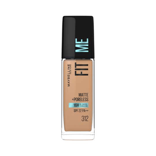 Maybelline New York Fit Me Matte + Poreless Liquid Foundation SPF 22 - 312 Golden (30ml)