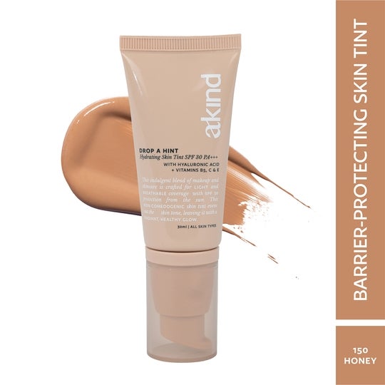 Akind Drop A Hint Hydrating Skin Tint SPF 30 PA+++ Dewy Skin & Sun Protection - 150 Honey (30ml)