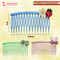 Majestique Cartoon Style Side Hair Comb Clips (3 pcs)