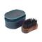 Man Arden Pocket Size Beard Brush With Hand Crafted Premium Wood Handle With Premium Faux Leather Pouch - Brown