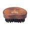 Man Arden Pocket Size Beard Brush With Hand Crafted Premium Wood Handle With Premium Faux Leather Pouch - Brown