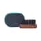 Man Arden Pocket Size Beard Brush With Hand Crafted Premium Wood Handle With Premium Faux Leather Pouch - Brown