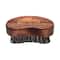 Man Arden 100% Boar Bristle Beard Brush With Hand Crafted Premium Wood Handle With Premium Faux Leather Pouch - Brown