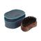 Man Arden 100% Boar Bristle Beard Brush With Hand Crafted Premium Wood Handle With Premium Faux Leather Pouch - Brown
