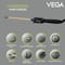 Vega Chopstick Hair Curler 7x10 mm with Ceramic Coated Barrel (VHCS-01) Black (344 g)