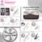 Majestique 7 In1 Manicure and Pedicure Grooming Set, Stainless Steel - Color May Vary