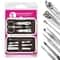 Majestique 7 In1 Manicure and Pedicure Grooming Set, Stainless Steel - Color May Vary