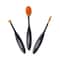 Majestique Supple Oval Makeup Brushes for Blending, Blush and Eye Shadow Brush (3 pcs)