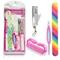Majestique Nails Grooming Kit, Nail Filer, Nail Cutter and Brush for Manicure and Pedicure - Multicolor