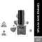 Faces Canada Ultime Pro Splash Mini Nail Enamel - Silver Frost 61 Glossy, Quick Drying (5 ml)