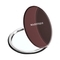 Majestique Round Latherite Finish Compact Mirror Easy To Hold - Brown