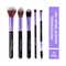 Matt Look Premium Synthetic Bristle Professional Face and Eye Makeup Brush Set - Multicolour (5Pcs)