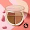 Faces Canada Second Skin 4 in 1 Face Palette, Blush + Contour + Highligher, Velvet Finish (14.5 g)