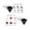 Bronson Professional Pizza Puff Triangle Makeup Beauty Blender Sponge Powder Puff - Black (2pcs)