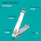 Vega Large Nail Clipper Silver Pack of 2 (VC2LNC-01) (50 g)