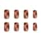 Gush Beauty Nailed It Reusable Luxury Press On Nails - Brown Cat Eye Small to Medium Squoval (8 pcs)