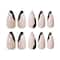 Gush Beauty Nailed It Reusable Luxury Press On Nails - Noir Swirl- Medium to Long Almond (8 pcs)