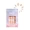 Gush Beauty Nailed It Reusable Luxury Press On Nails - Shimmery French Tips - Medium Round (8 pcs)