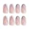 Gush Beauty Nailed It Reusable Luxury Press On Nails - Shimmery French Tips - Medium Round (8 pcs)