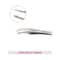 Vega Slant Tip Tweezer - Silver (TW-03)