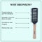 Bronson Professional Basic Flat Wooden Handle Hair Brush