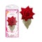 Majestique Red Rose Hair Clip with Golden Stone Tassels -Red