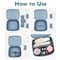 Bronson Professional Portable Dividers Travel Cosmetic Bag Organizer With Makeup Pouch