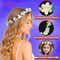 Majestique Multicolor Pastel Floral Hair Tiara Crown with Pearls