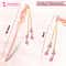 Majestique Elegant Chinese Style Hair Stick for Bun & Juda with Dangling Beads - Pink