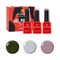 BLUESKY Mini Trio Gel Nail Polish Set - Olive Grey & Mauve (3 pcs)