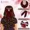 Majestique Velvet Hair Bow with Antique Brooch - Wine Red
