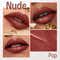 Lakme Bejewel 3D Matte Slim Bullet Lipstick with Vitamin E for Hydrated Lips - Nude Pop (3.4 g)