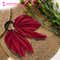 Majestique Satin Bow Hair Tie with Metal Clip - Red
