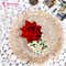 Majestique Red Rose and White Buds Hair Clip with Alligator Clip - Red