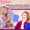 Majestique Flat Handheld Compact Makeup Mirror for Women - Purple