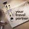 Bronson Professional 4 in 1 Travel Brush Foundation, Powder, Eyeshadow & Flat Brush