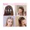 Majestique Double Layer Twist Plait Headband with Pearl Flower Alligator Clips (3 pcs)
