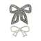 Majestique Pearl Crystal Bow Hair Clips (2 pcs)