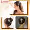 Majestique Rhinestone Flower Juda Hair Comb - Black