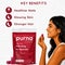 Purna Gummies Hair Biotin Sugar Free Gummies For Hair, Nails & Skin - Cranberry Flavour (30 Pcs)