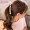 Majestique White Heart Shaped Pearl Hair Banana Clips (2 pcs)