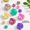 Majestique Flower Hair Clutcher Clips with Glitter Detailing - Turquoise (3 pcs)