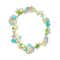 Majestique Multicolor Pastel Floral Hair Tiara Crown with Pearls
